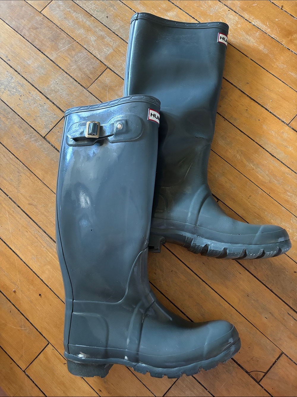 HUNTER Original Tall Grey Waterproof Rain Boots